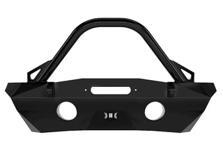 ICON Pro Series Front Bumper Rec Winch Mount: Jeep Wrangler JK (07-18) w/ Bar and Tabs