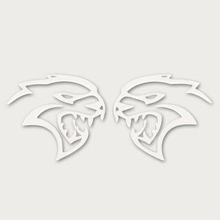 American Brother Designs 4" Hellcat Cutout Badge: Dodge Durango SRT Hellcat 2021 - 2025