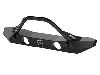 ICON Pro Series Mid Width Front Bumper (FRONT): Jeep Wrangler JK 2007-2018 w/ Bar and Tabs