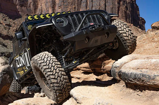ICON Pro Recessed Impact Front Bumper: Jeep Wrangler (18-22) / Gladiator (20-22) w/ Bar and Tabs