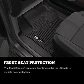 Husky Liners Black X-Act Contour Center Hump Floor Liners: Ram 1500 2019-2025