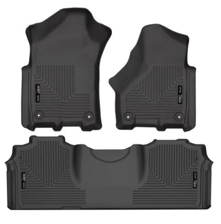 Husky Liners Black Weatherbeater Front and 2nd Seat Floor Liners: Ram 2500 / 3500 2019-2024