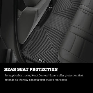 Husky Liners Black X-Act Contour Floor Liner (2ND SEAT): Fits Dodge / Ram (02-24) - Black