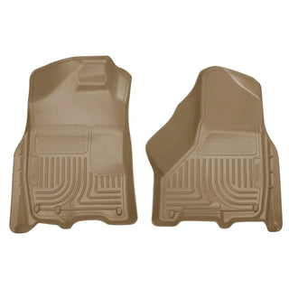 Husky Liners WeatherBeater Front Row Tan Floor Liners: Fits Dodge / Ram (02-24)