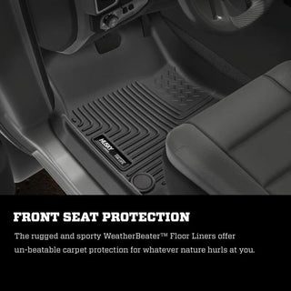 Husky Liners Black WeatherBeater 2nd Seat Floor Liners: Fits Dodge Ram (09-24)