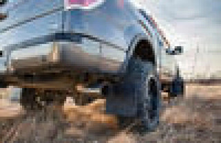 Husky Liners 12in SS KickBack Front Mud Flaps: Fits Dodge Ram / Ram (09-19)
