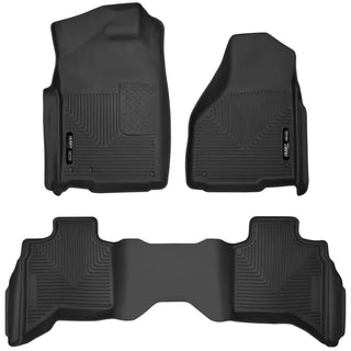 Husky Liners Black X-Act Contour Front and Second Seat Floor Liners: Fits Dodge Ram (02-24)
