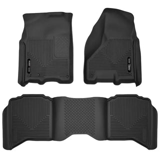 Husky Liners Black X-Act Contour Front and Second Seat Floor Liners: Fits Dodge Ram (09-24)