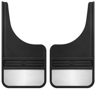 Husky Liners Black Rubber Front Mud Flaps: Fits Most Dodge / Jeep / Ram Models w/ Weight