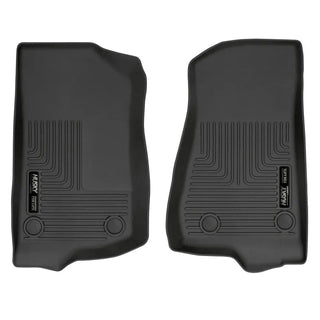 Husky Liners Black WeatherBeater Front Row Floor Liners: Jeep Gladiator (20-24) / Wrangler (18-24)