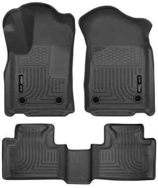 Husky Liners Weatherbeater Floor Liners (F&R): Jeep Grand Cherokee / Dodge Durango (11-26) - Black