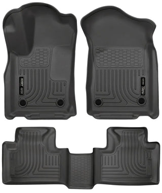 Husky Liners Weatherbeater Floor Liners (F&R): Jeep Grand Cherokee / Dodge Durango (11-26) - Black