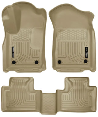 Husky Liners WeatherBeater Tan Floor Liners (F&R): Dodge Durango / Jeep Grand Cherokee / WK (16-24)