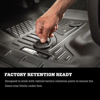 Husky Liners Black WeatherBeater 2nd Seat Floor Liner (REAR): Jeep Grand Wagoneer / Wagoneer (22-26)