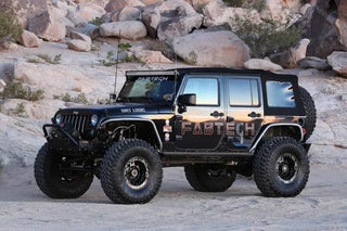 Fabtech 5in Crawler Coilovers (FRONT AND REAR): Jeep Wrangler (2007-2017) / Wrangler JK (2018) w/ DLSS 2.5 Coilover Reservoir