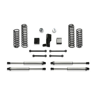 Fabtech 3in Sport System w/ DL Shks: Jeep Wrangler 2018-2021