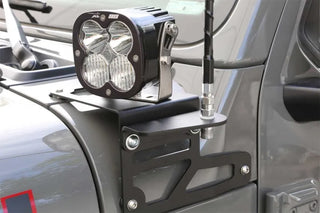 Fabtech Antenna Light Bracket Kit: Jeep Gladiator (20-24) / Wrangler (18-24)