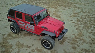 DV8 Offroad Metal Heat Dispersion Hood: Jeep Wrangler JK 2007-2018 w/ Primer Black