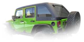 DV8 Offroad Black 2 Piece Fast Back Hard Top 4 Door: Jeep Wrangler JK 2007-2018