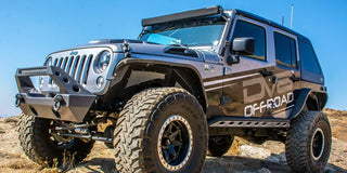 DV8 Offroad Black 2 Piece Fast Back Hard Top 4 Door: Jeep Wrangler JK 2007-2018