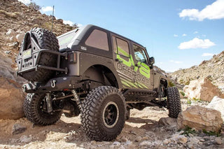 DV8 Offroad Black 2 Piece Fast Back Hard Top 4 Door: Jeep Wrangler JK 2007-2018