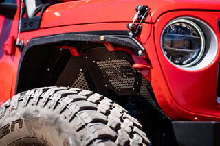 DV8 Offroad Black Front Inner Fenders (FRONT): Jeep Gladiator / Wrangler / Wrangler JK (18-22)