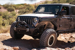 DV8 Offroad Black Front Inner Fenders (FRONT): Jeep Gladiator / Wrangler / Wrangler JK (18-22)