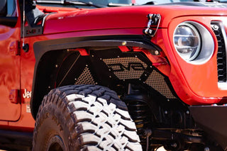 DV8 Offroad Black Front Inner Fenders (FRONT): Jeep Gladiator / Wrangler / Wrangler JK (18-22)