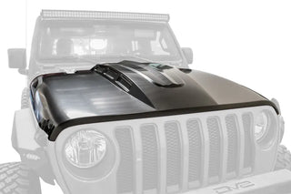 DV8 Offroad Primer Black Heat Dispersion Hood: Jeep Wrangler (18-21) / Gladiator (20-21)