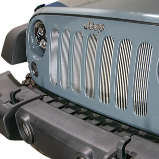 DV8 Offroad Polished Grille Inserts: Jeep Wrangler (2007-2017) / Wrangler JK 2018