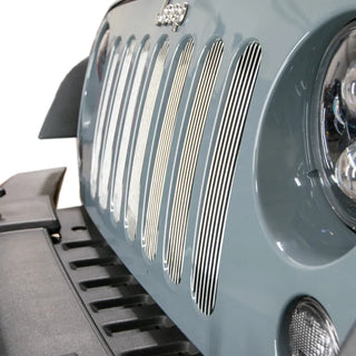DV8 Offroad Polished Grille Inserts: Jeep Wrangler (2007-2017) / Wrangler JK 2018