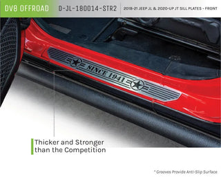 DV8 Offroad Front Sill Plates: Jeep Wrangler (18-21) / Gladiator (20-21)