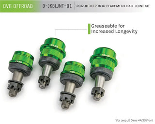 DV8 Offroad Replacement Ball Joint Kit: Jeep Wrangler JK (2007-2018)