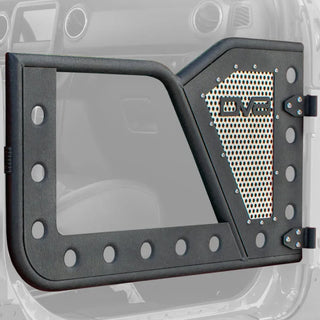 DV8 Offroad Front Rock Doors w/ Perforated Aluminum Mesh (FRONT): Jeep Wrangler / Gladiator (18-21)