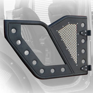 DV8 Offroad Front Rock Doors w/ Perforated Aluminum Mesh (FRONT): Jeep Wrangler / Gladiator (18-21)