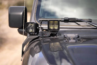 DV8 Offroad Cowl Light Bar Bracket: Jeep Wrangler (18-22) / Gladiator (20-22)