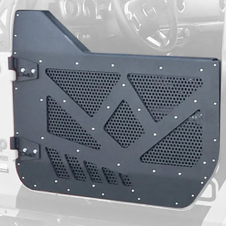 DV8 Offroad Aluminum Half Doors with Perforated Mesh Rear: Jeep Wrangler (18-21) / Gladiator (20-21)