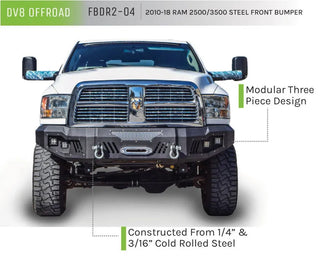 DV8 Offroad Front Bumper: Dodge Ram 2500 / 3500 (10-18) - Sand Texture Black