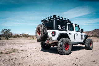 Body Armor 4x4 Tire Carrier Single Action: Jeep Wrangler (18-21) w/ JL-2965 Bumper