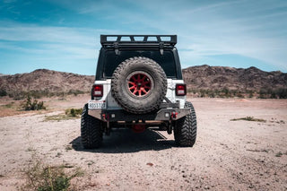 Body Armor 4x4 Tire Carrier Single Action: Jeep Wrangler (18-21) w/ JL-2965 Bumper