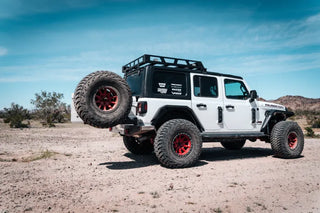 Body Armor 4x4 Tire Carrier Single Action: Jeep Wrangler (18-21) w/ JL-2965 Bumper