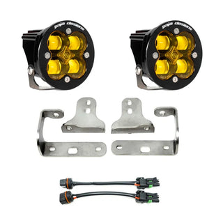 Baja Designs Fog Light Pocket Kit: Jeep Wrangler (18-24) / Gladiator (20-24) w/ Amber