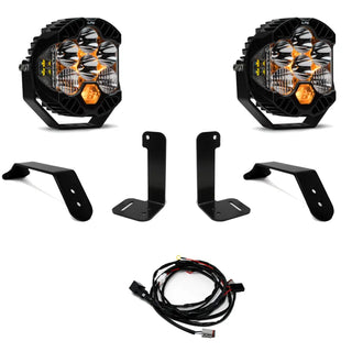 Baja Designs Dual LP6 Auxiliary Light Kit: Jeep Wrangler (18-24) / Gladiator (20-24)