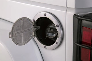 AMP Research Brushed Fuel Door: Jeep Wrangler (2007-2018) JK (2018)