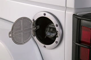 AMP Research Brushed Fuel Door: Jeep Wrangler (2007-2018) JK (2018)