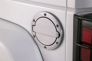 AMP Research Brushed Fuel Door: Jeep Wrangler (2007-2018) JK (2018)