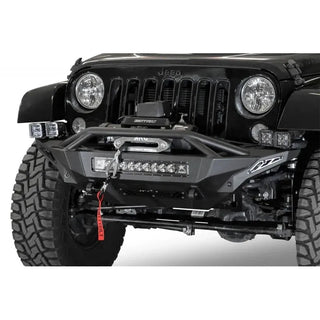Addictive Desert Designs Stealth Fighter Front Bumper: Jeep Wrangler JK 2007-2018 w/ Winch Mount