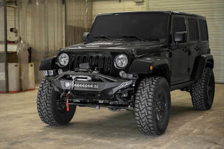 Addictive Desert Designs Stealth Fighter Front Bumper: Jeep Wrangler JK 2007-2018 w/ Winch Mount