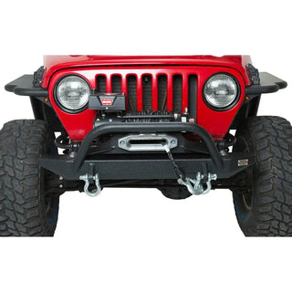 Fishbone Offroad Black Textured Powdercoated Front Bumper (FRONT): Jeep Wrangler (97-06)