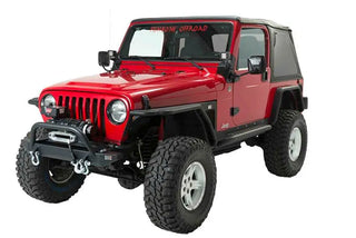 Fishbone Offroad Black Textured Powdercoated Front Bumper (FRONT): Jeep Wrangler (97-06)